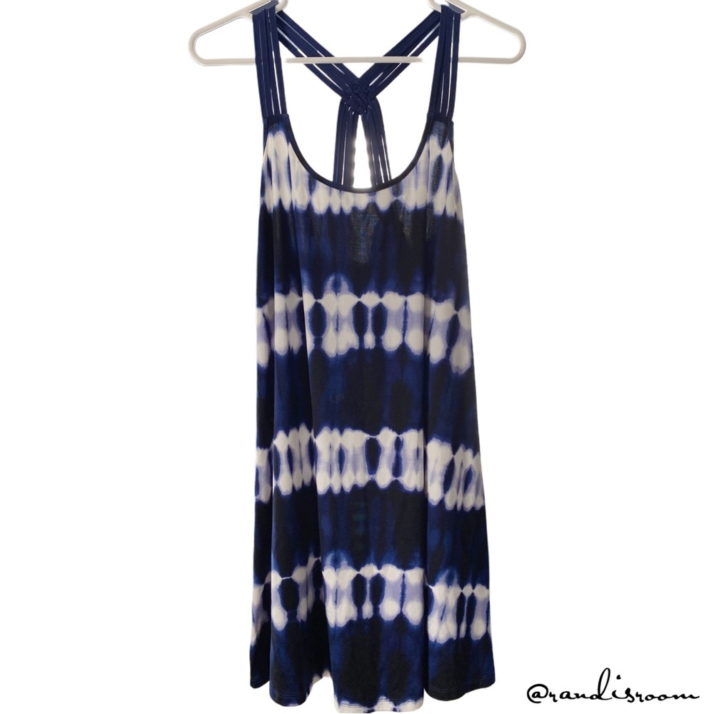 EUC Apt. 9 Women’s Blue and White Tie-Dye Sleeveless Mini Dress/Cover-Up Size XL - Picture 11 of 15